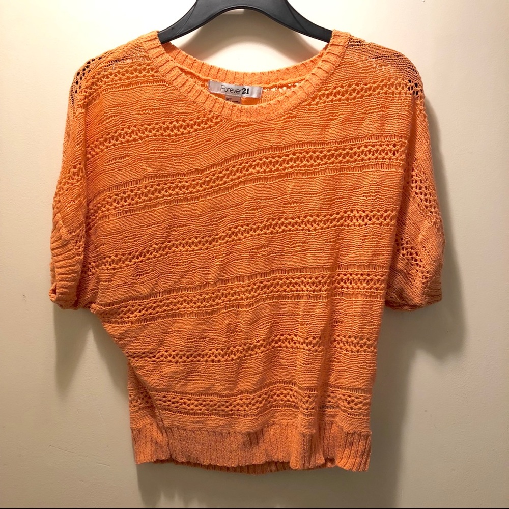 Small Forever 21 light orange/peach loose top